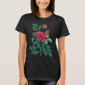 Vintage Rote Rose T-Shirt (Vorderseite)