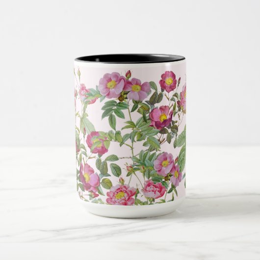 Vintage Rote Rose Tasse (Zentrum)