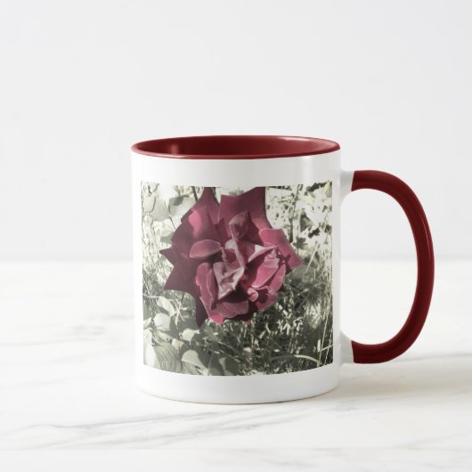 Vintage rote Rose Tasse (Rechts)
