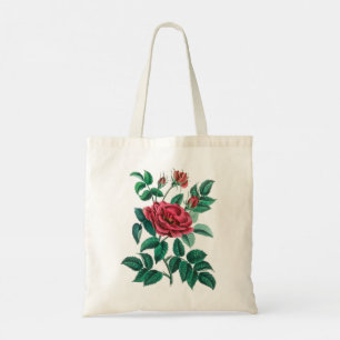 Vintage Rote Rose Tragetasche