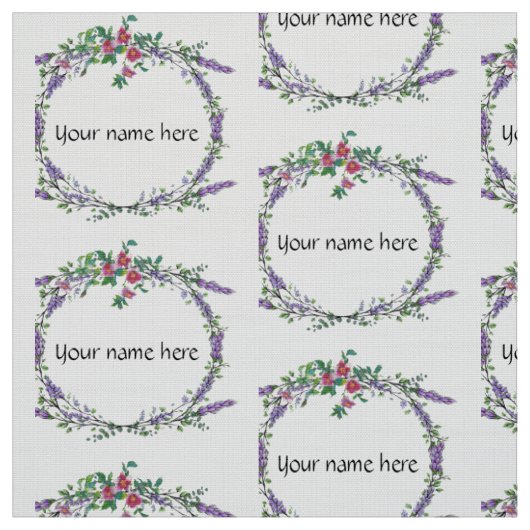 Vintage Rote Rose und Eukalyptus Stoff (Muster)