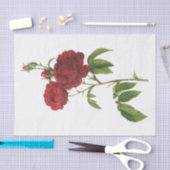 Vintage Rote Rosen #1 Blume Blumenzellenpapier Seidenpapier (Handwerk)