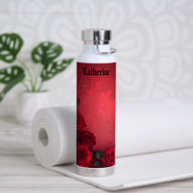 Vintage Rote Rosen Benutzerdefinierter Name