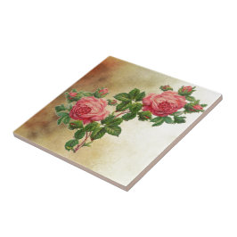Vintage Rote Rosen Fliese
