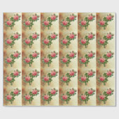 Vintage Rote Rosen Geschenkpapier (Flach)