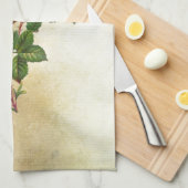 Vintage Rote Rosen Geschirrtuch (Viertel Falte)