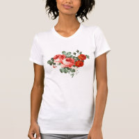 Vintage Rote Rosen Handgezeichneter Stil