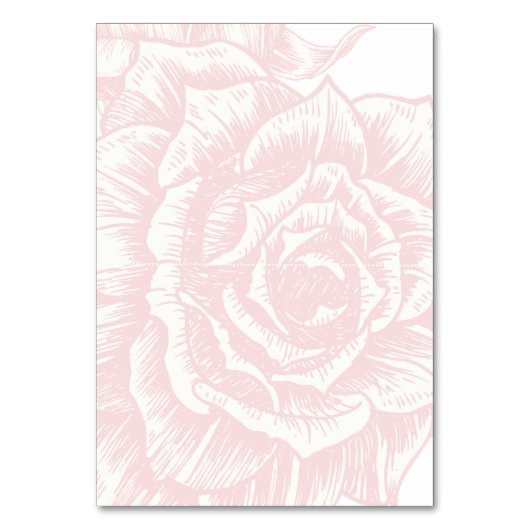 Vintage rote Rosen Hochzeitskarte Tischnummer (Rückseite)