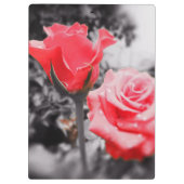 Vintage Rote Rosen Klemmbrett (Rückseite)