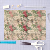 Vintage Rote Rosen Königin Bee  Seidenpapier (Handwerk)