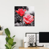 Vintage Rote Rosen Poster (Heimbüro)