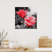 Vintage Rote Rosen Poster (Küche)