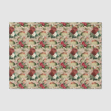 Vintage Rote Rosen und Pilze