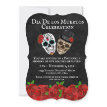 Vintage Rote Rosen Zuckerkulls Dia De Muertos