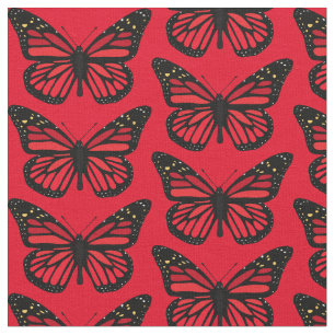 Vintage Rote Schmetterling Natur als angesprochen Stoff