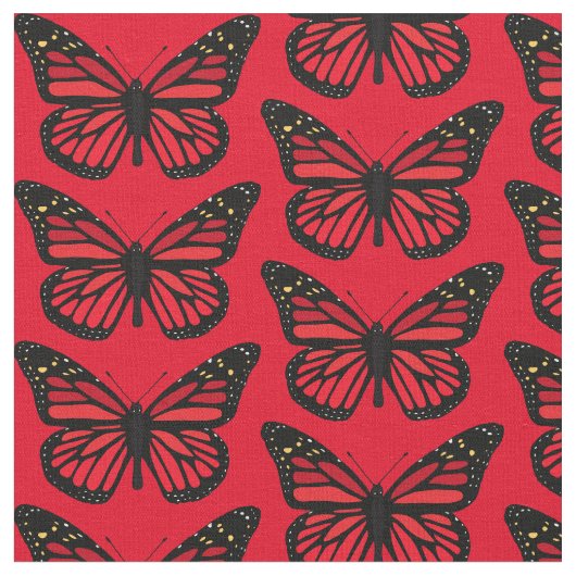 Vintage Rote Schmetterling Natur als angesprochen Stoff (Nahaufnahme)
