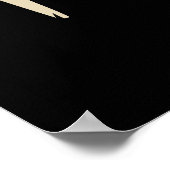 Vintage Rote Stag-Silhouette im Wald Poster (Ecke)