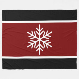Vintage Rote Streifen Weiße Schneeflocke Fleecedecke