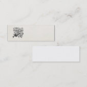 Vintage rote Throated Kolibri-Vogel-Schablone Mini Visitenkarte (Vorne/Hinten)