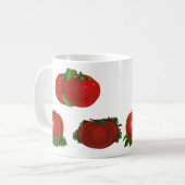 Vintage rote Tomaten Nahrungsmittel, Obst, Gemüse Kaffeetasse (Vorderseite Links)