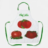 Vintage rote Tomaten Nahrungsmittel, Obst, Gemüse Schürze (Vorderseite)