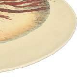 Vintage rote Tritonshorn-Muschel Schneidebrett (Ecke)