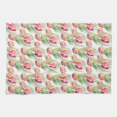 Vintage Rote Tulpen Ostern Geschirrtuch (Horizontal)