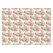 Vintage Rote Tulpen Ostern Tischdecke (Vorderseite (Horizontal))