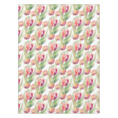 Vintage Rote Tulpen Ostern Tischdecke (Vorderseite)