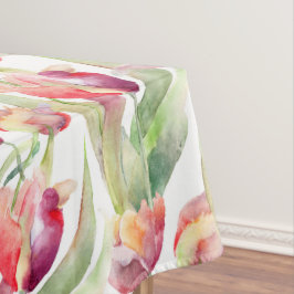 Vintage Rote Tulpen Ostern Tischdecke