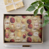 Vintage Rote und Goldene Äpfel Gold Alphabet Seidenpapier (Geschenk)