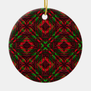 Vintage rote und grüne Ornamente