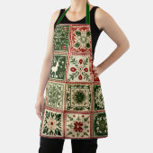 Vintage Rote und Grüne Quadrate Weihnachten Schürze (InSitu)