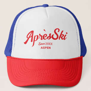 Vintage Rote Vorfahren Ski Custom Ski Resort Party Truckerkappe