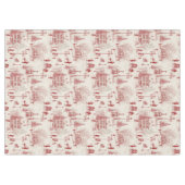 Vintage Rote Winterlandschaft Tischdecke (Vorderseite (Horizontal))