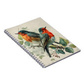 Vintage roter Breasted Robin Postcard Notizblock (Rechte Seite)