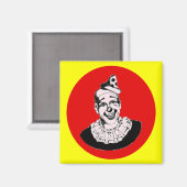 Vintage roter Clownspunkt Magnet (Vorderseite/Rückseite)