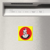 Vintage roter Clownspunkt Magnet (In Situ (Geschirrspüler))