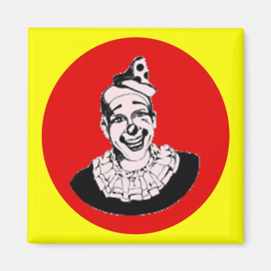 Vintage roter Clownspunkt Magnet (Vorne)