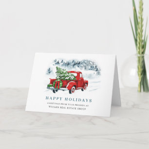 Vintage roter Farmtruck Weihnachten Geschäftlich