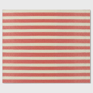 Vintage roter gestreifter Weihnachtsurlaub Geschenkpapier