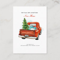Vintage roter LKW Weihnachten Umzug neue Heimat Ka