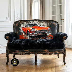 Vintage roter orangefarbener klassischer Geschäfts Seidenpapier
