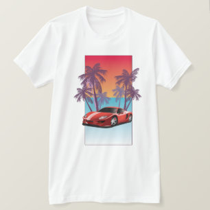 Vintage roter Sportwagen T-Shirt