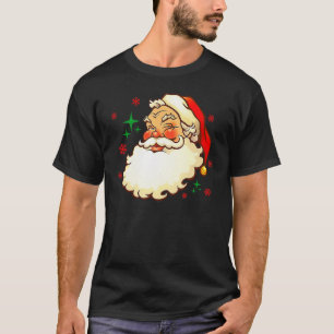 Vintage roter Weihnachtsmann rotes Weihnachtsgrafi T-Shirt