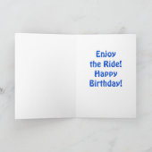 Vintage rotes Auto Geburtstag Karte (Innenseite)