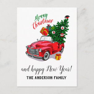 Vintage rotes Auto Weihnachten