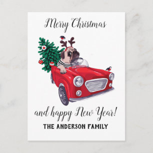 Vintage rotes Auto Weihnachten