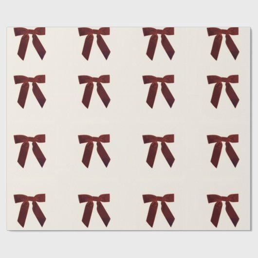 Vintage rotes Bogen-Wrap-Papier Geschenkpapier (Flach)