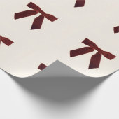 Vintage rotes Bogen-Wrap-Papier Geschenkpapier (Ecke)